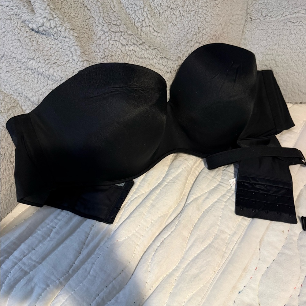 Cacique Black Strapless Bra